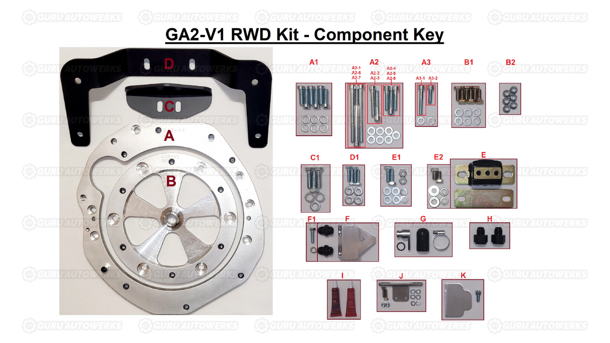 GA2-V1 Transmission Adapter Kit — BMW N54 · N55 · S55 to Ford 6R80