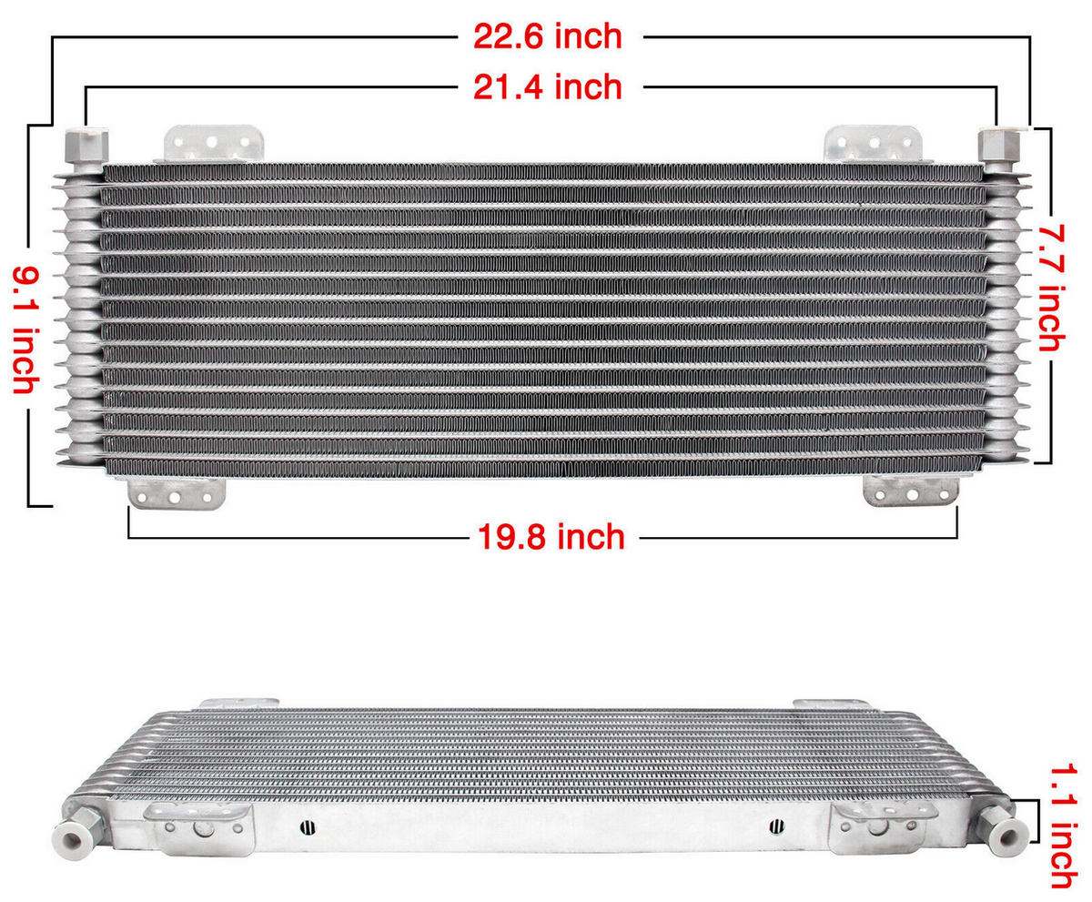 AN Transmission Cooler 22" x 9" x 1"