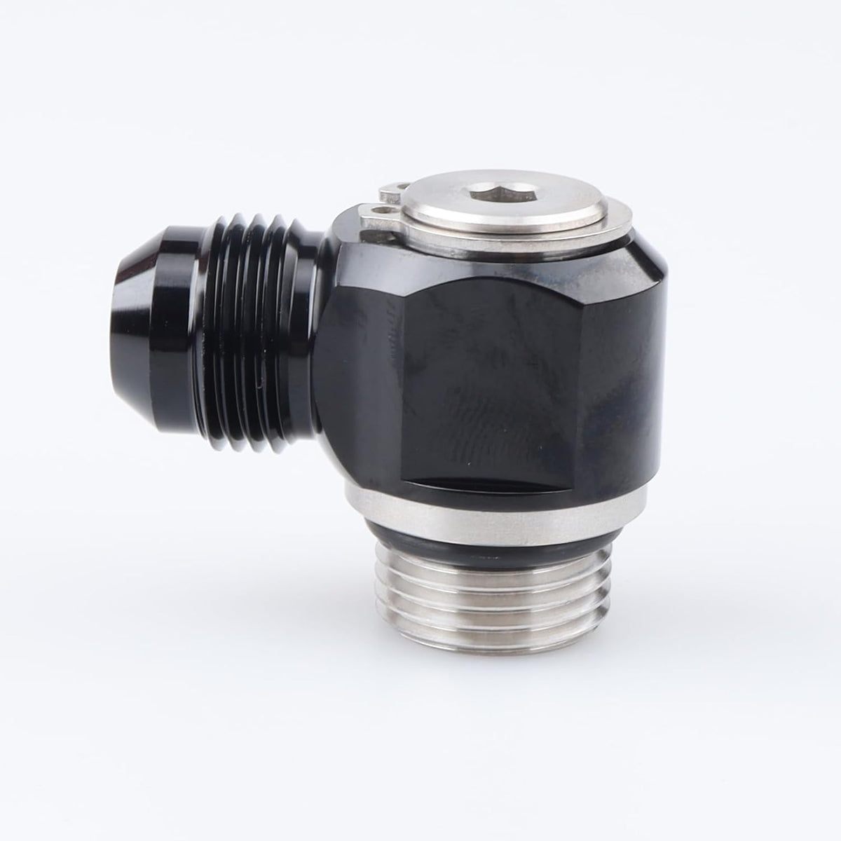 ORB8 to 8AN low-profile banjo swivel for Dodge threaded 8HP cooler ports